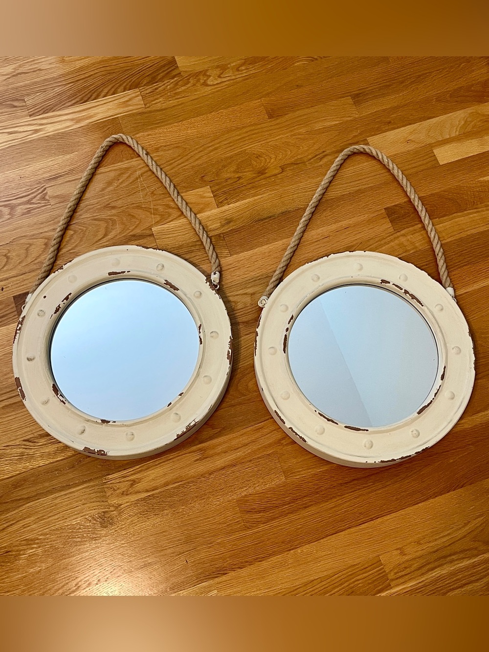 Pair of Nautical Porthole Mirrors